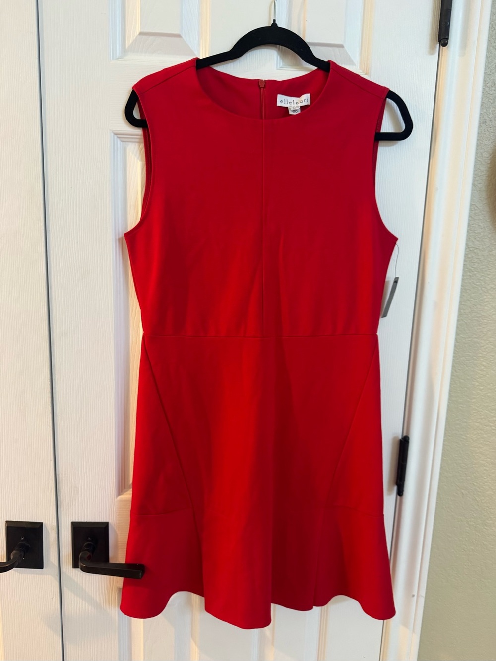 ElizaJ Red Sleeveless Fit & Flare Dress Made in USA NWT Women’s Large